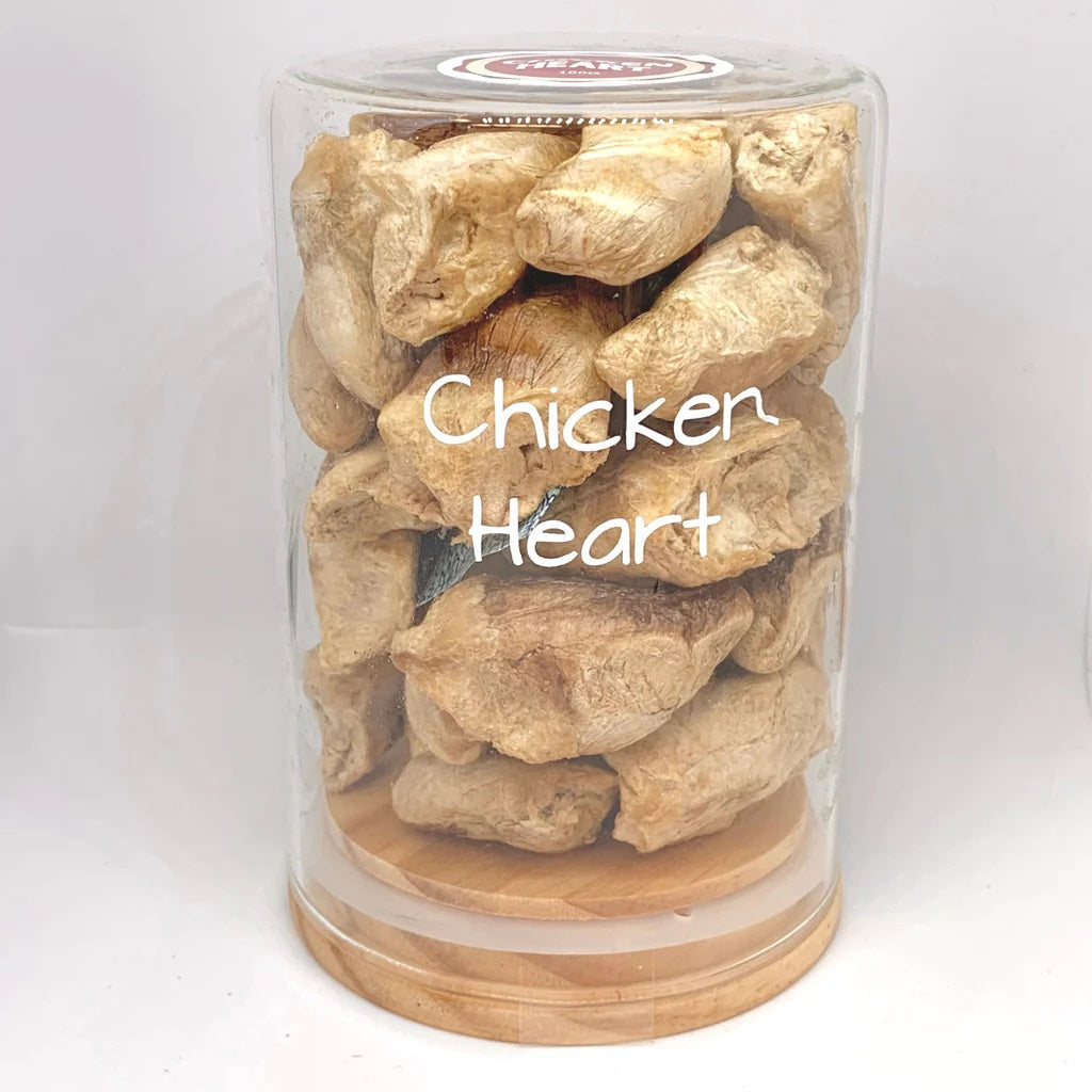 Freezy Paws Freeze Dried Human Grade Chicken Heart Dog and Cat Treats 100g