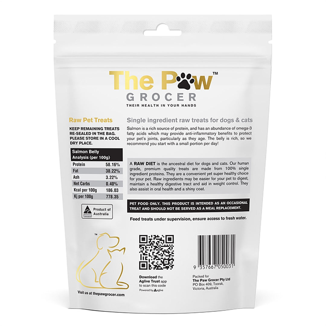 The Paw Grocer Freeze Dried Dog and Cat Treats Salmon Belly 90g