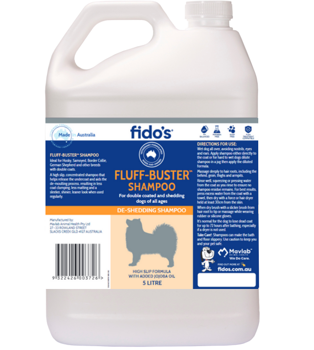 Fido's Fluff-Buster Shampoo 1L 5L Free soap Free postage