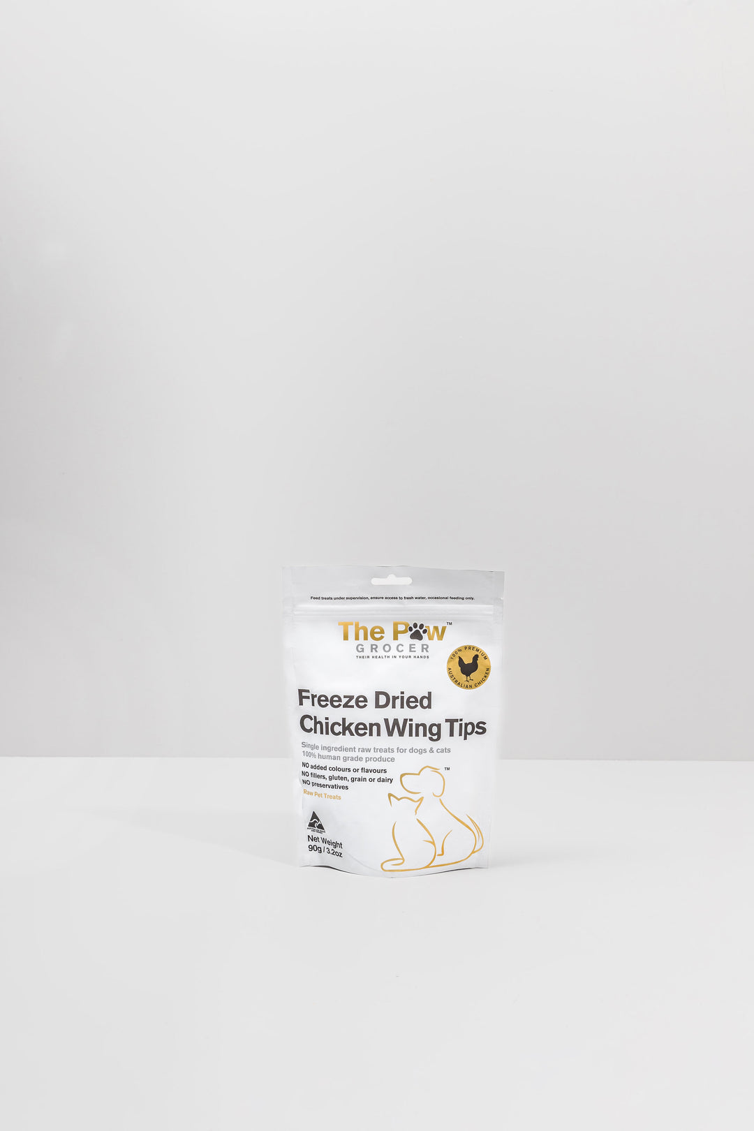 The Paw Grocer Freeze Dried Dog and Cat Treats Dried Chicken Wing Tips 90g