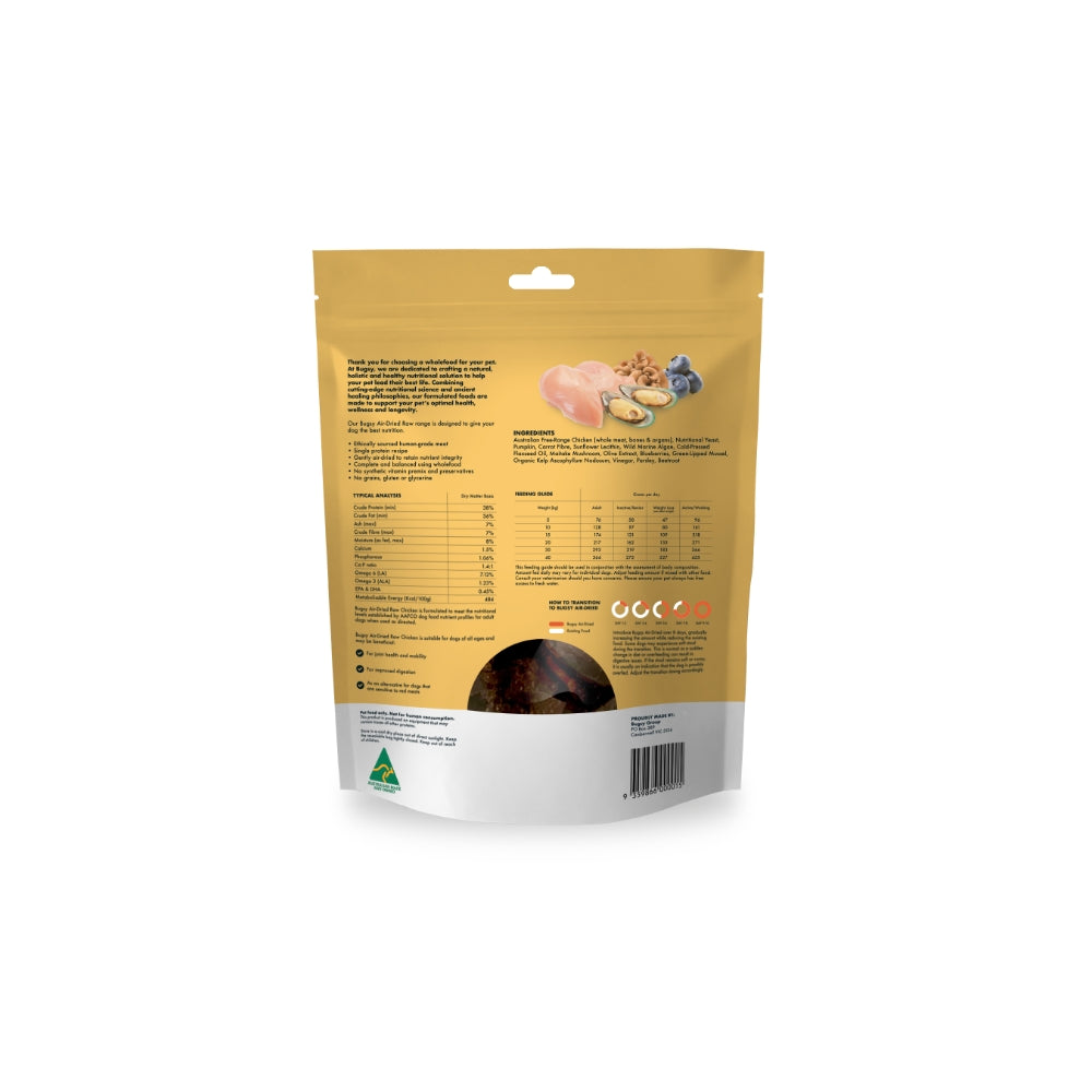 BUGSY'S Complete & Balanced Air Dried Chicken Dog Food 1.1kg