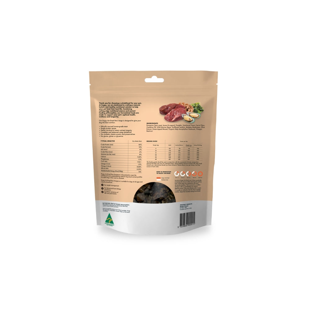 BUGSY'S Complete & Balanced Air Dried Kangaroo Dog Food 1.1kg