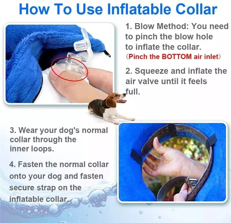 Pet Dog Inflatable Soft Healing Collar Cone Wound Medical Cat Protective Jackets
