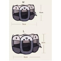 8 Panel Pet Cat Dog Rabbit Playpen Tent Folding Portable Crate Puppy Cage Fence