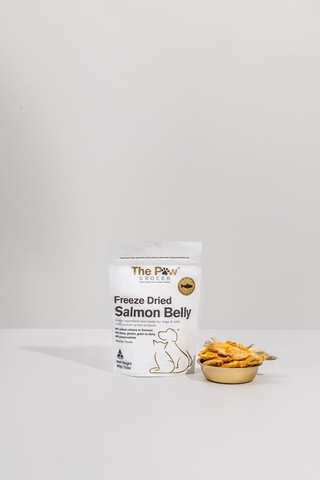The Paw Grocer Freeze Dried Dog and Cat Treats Salmon Belly 90g
