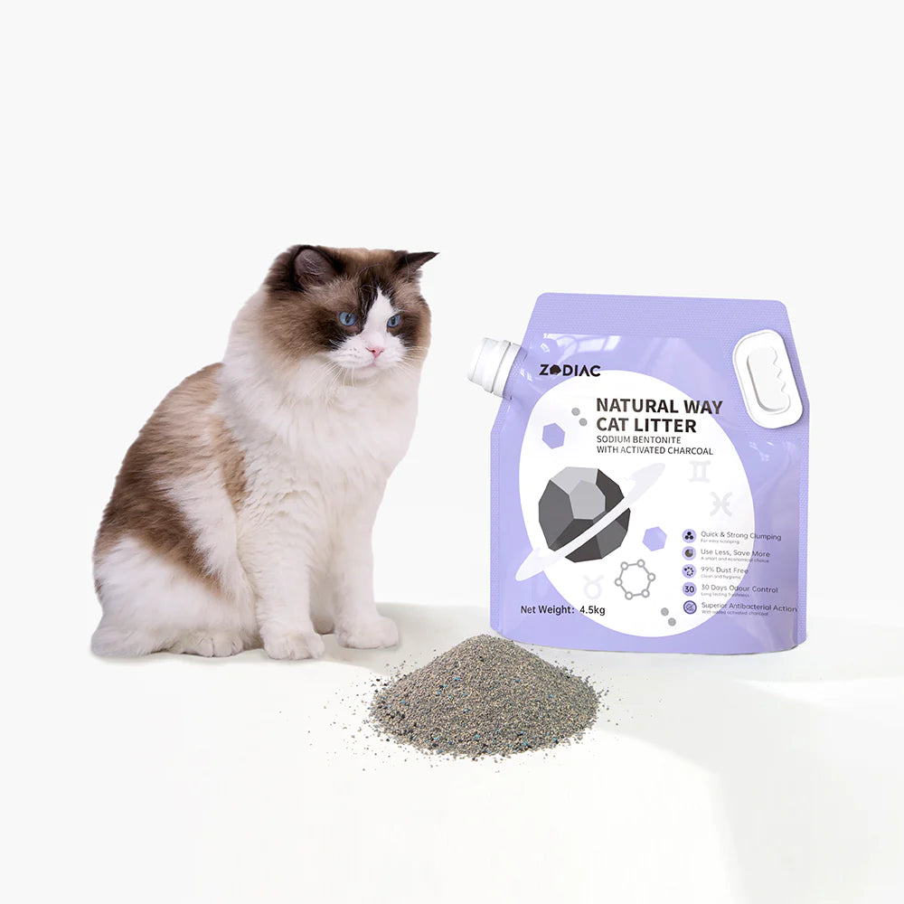 ZODIAC Natural Way Superfine Bentonite With Activated Charcoal Cat Litter 4.5Kg
