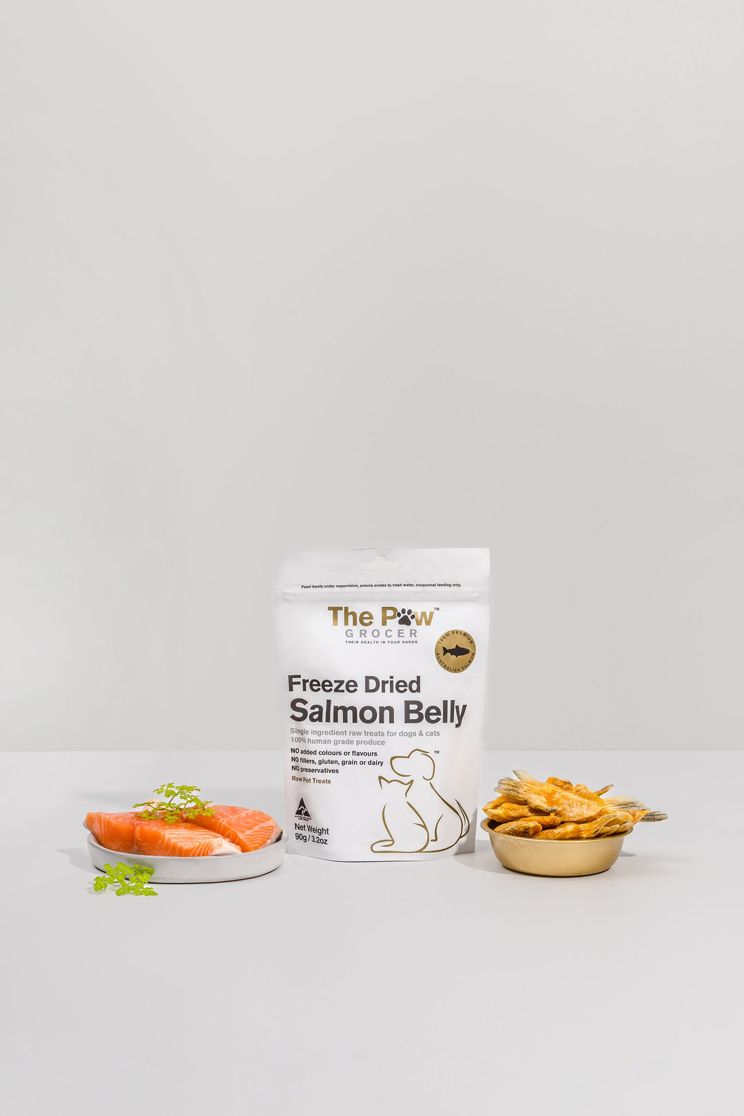 The Paw Grocer Freeze Dried Dog and Cat Treats Salmon Belly 90g
