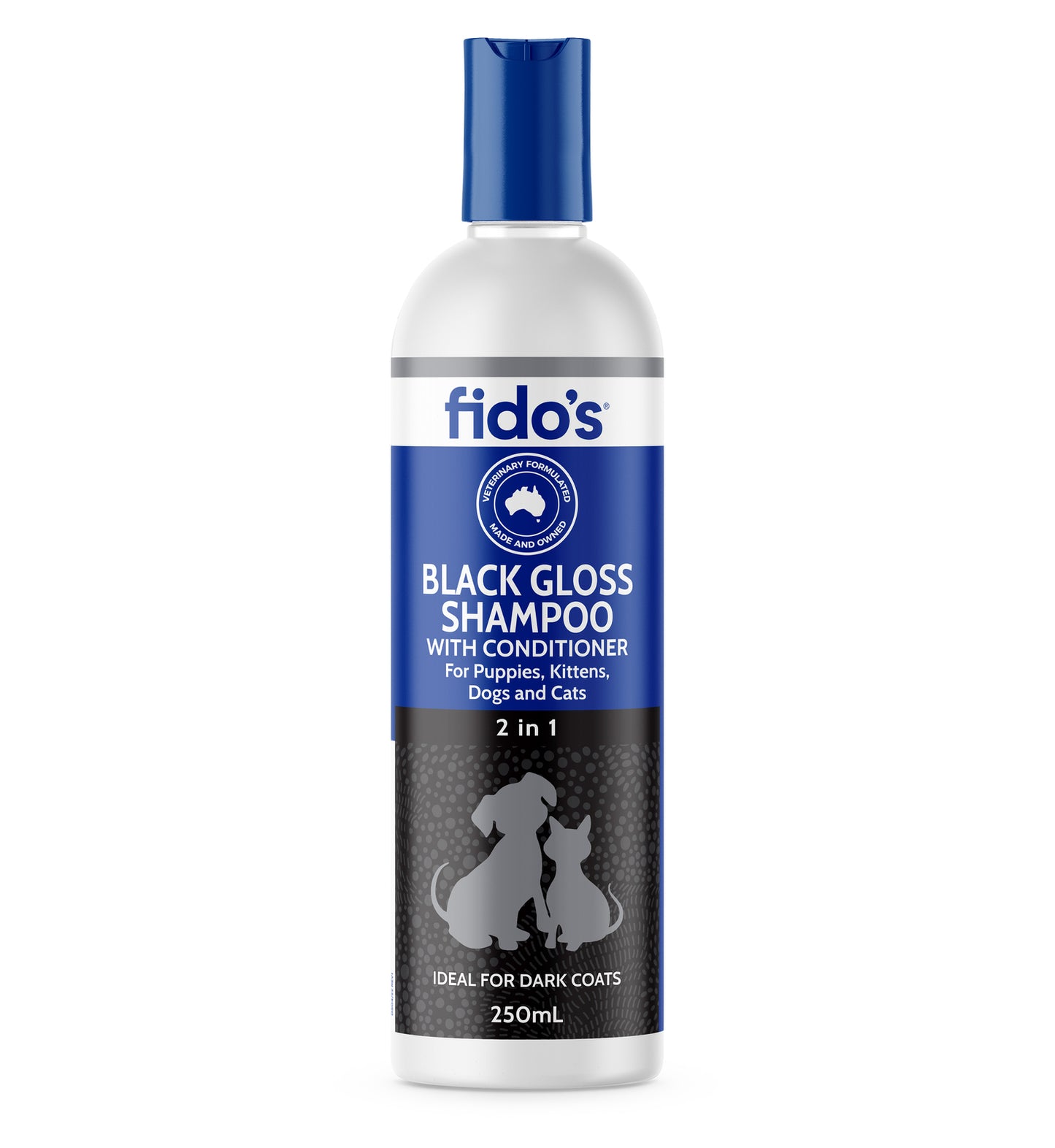 FIDO BLACK GLOSS SPO 250ML Free postage