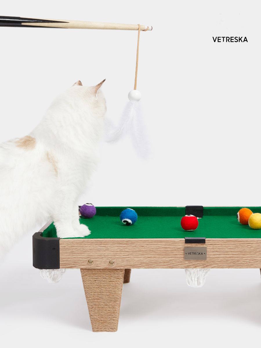Cat Scratching Scratcher Tree Pad Toy - Snooker Billiard Table VETRESKA