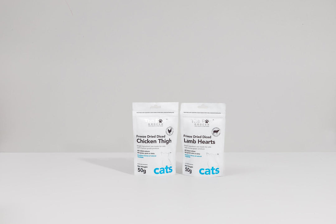 The Paw Grocer Freeze Dried Cat Treats Lamb Hearts 50g