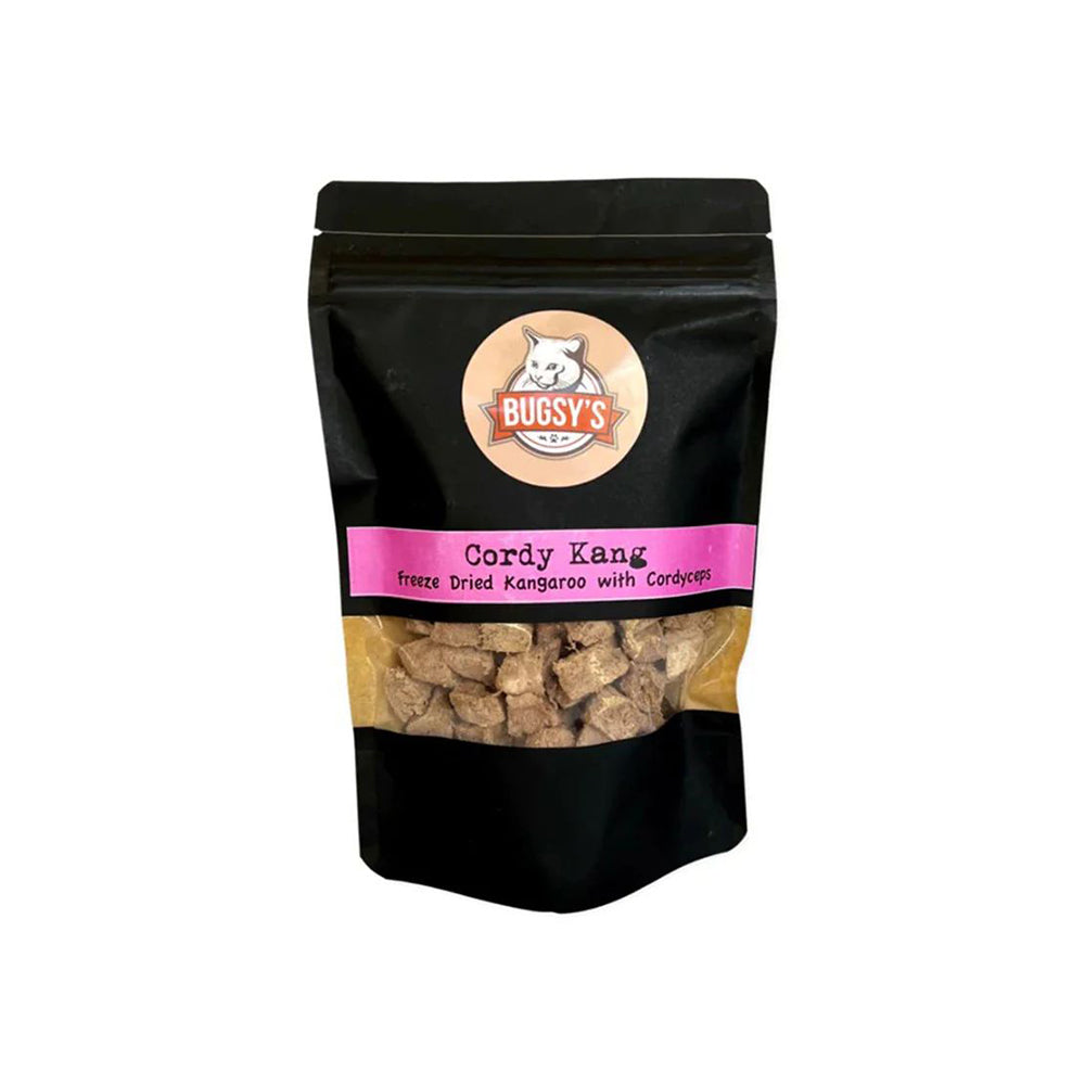 BUGSY'S Australian Kangaroo with Cordyceps Freeze Dried Functional Cat Treats 50g