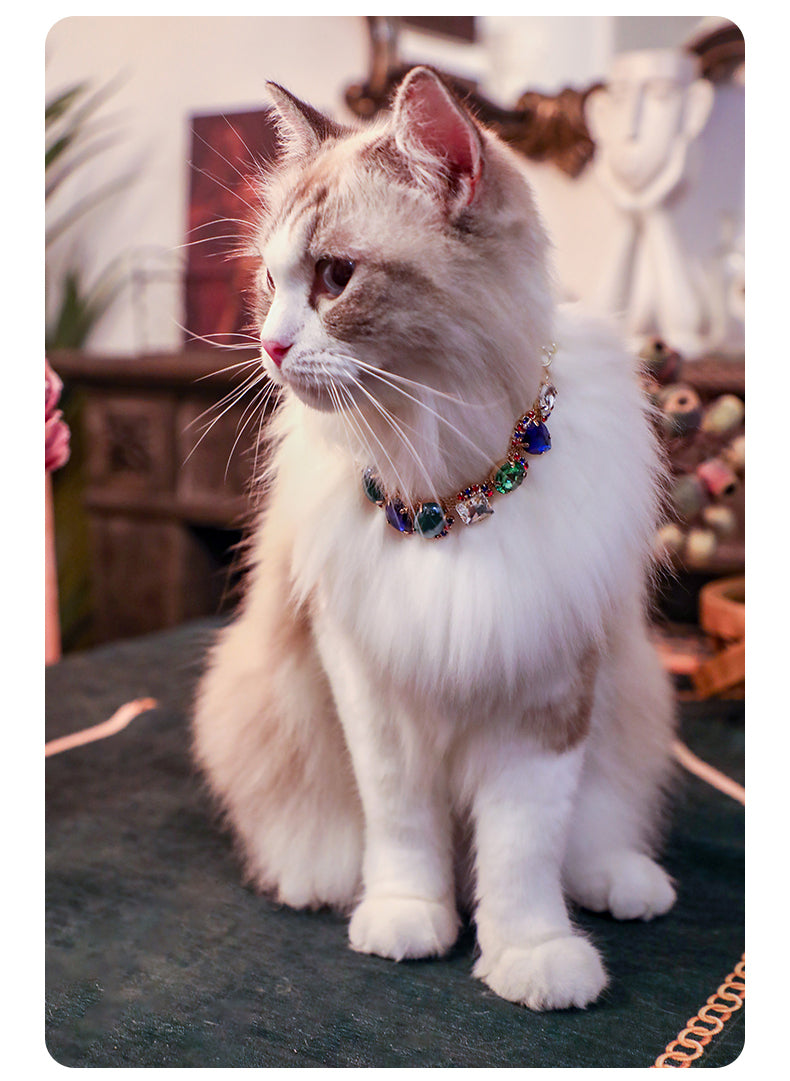 ARKIKA Adjustable Rhinestone Dog Cat Necklace Bling Pet Puppy Collar Diamante Pendant