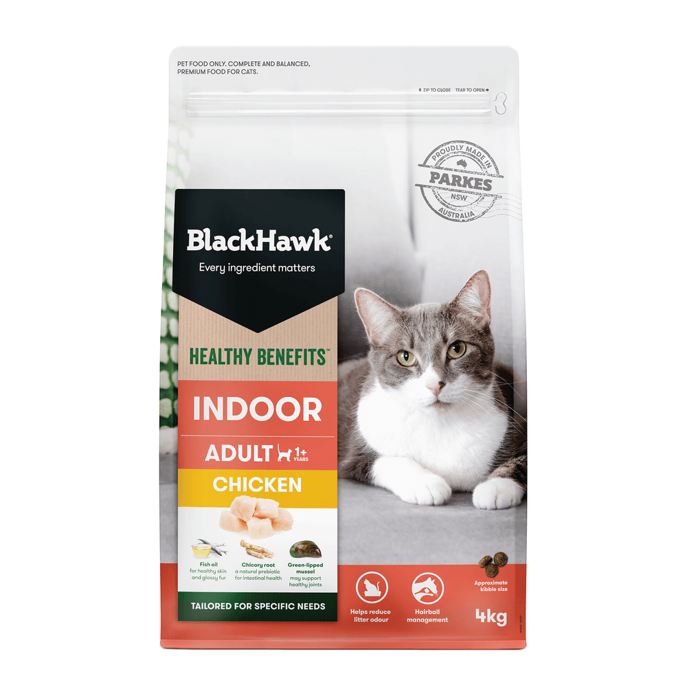 Black Hawk Healthy Benefits Dry Cat Food Adult Indoor Chicken