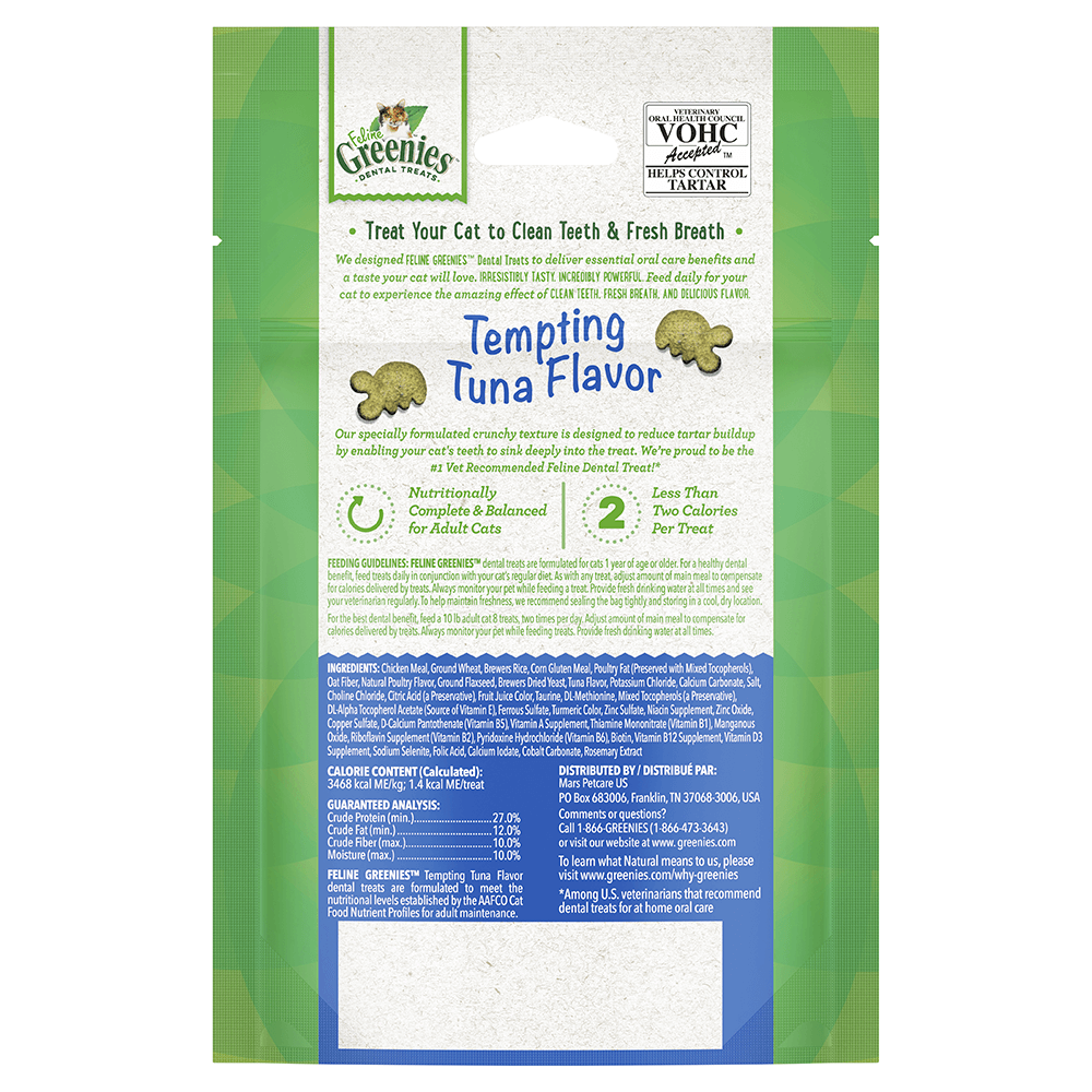Greenies Cat Treats Dental Tempting Tuna Flavour