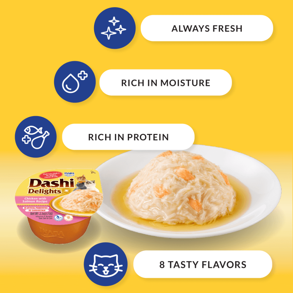Inaba Dashi Delights Chicken With Salmon Recipe Cat Treats
