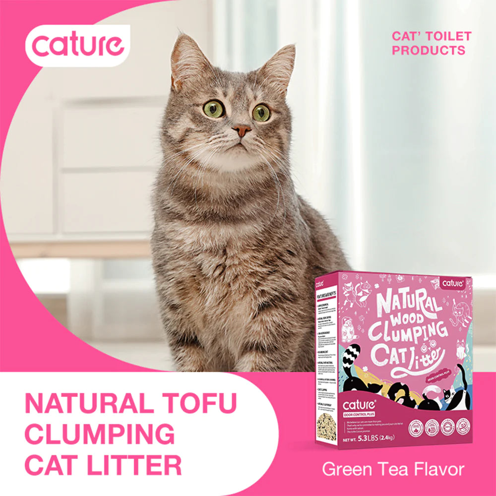 CATURE Odour Control Plus Wood Clumping Cat Litter 8kg