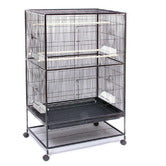 Deluxe Tall Flight Bird Cage in Black Matte(Pay the postage yourself)