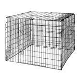 Dog Crate with Lid Galvanized