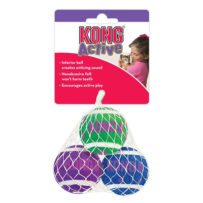 KONG CAT TENNIS BALLS WITH BELLS (CA56)
