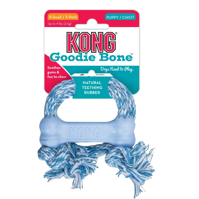 KONG PUPPY GOODIE BONE WROPE XSMALL (KP51)