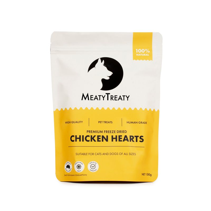 MEATY TREATY FREEZE DRIED CHICKEN BREAST DOG & CAT 100G