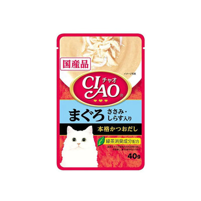 CIAO Tuna & Chicken In Whitebait Flavor Soup Cat Treats 40g (pouch)