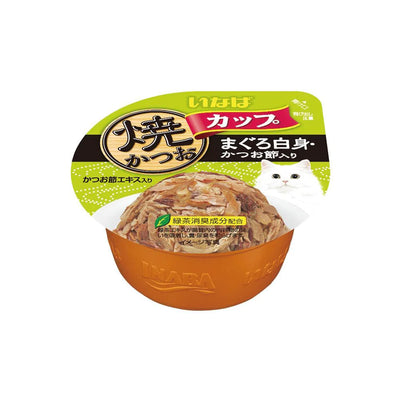 CIAO Tuna Flake In Sliced Bonito Gravy Cat Treats 80g (cupped)