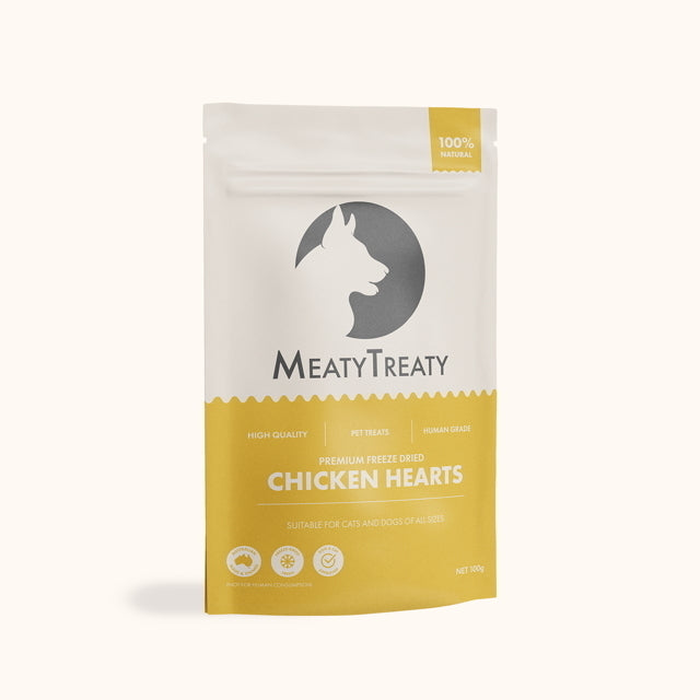 Meaty Treaty - Freeze Dried Australian Chicken Hearts