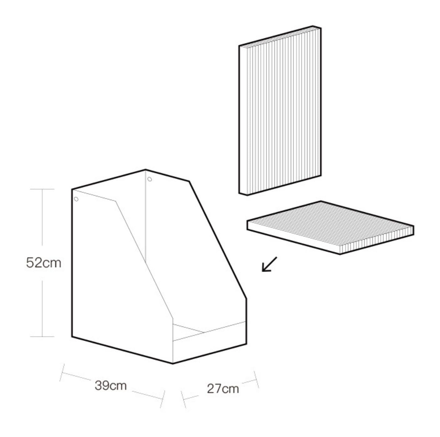 PURROOM Little Chick Series Vertical Cat Scratcher Box Cat Toy (Adjustable in height)