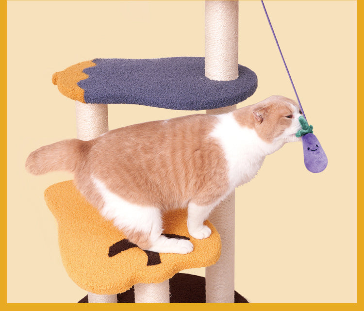 PurLab Vegetable Pet Cat Tree Scratching Post Scratcher Tower House Furniture