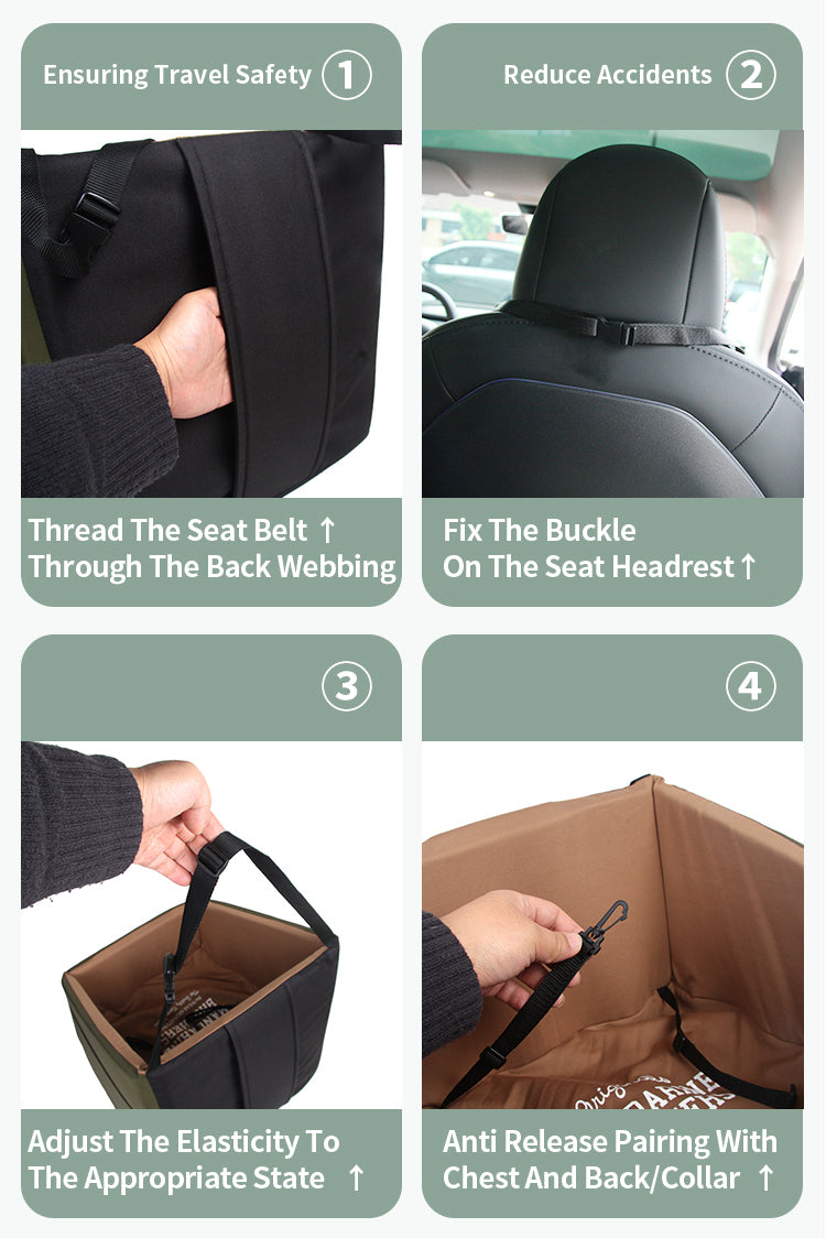 Cat Dog Pet Car Booster Seat Puppy Auto Carrier Travel Safety Protector Basket