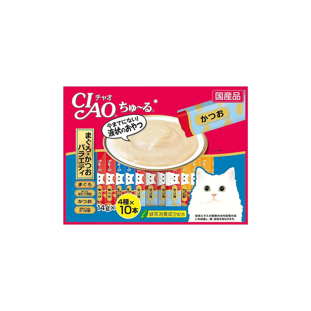 CIAO Churu Tuna & Bonito Variety Wet Cat Treats 40x14g