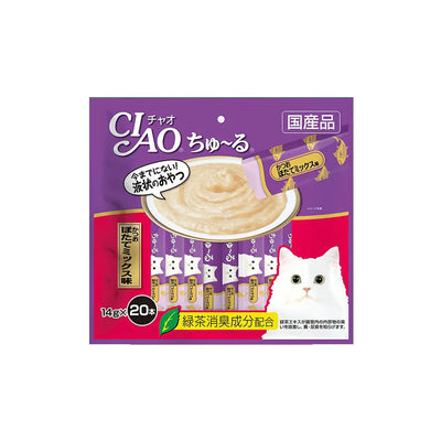 CIAO Churu Tuna In Scallop Flavor Cat Wet Treats 20x14g