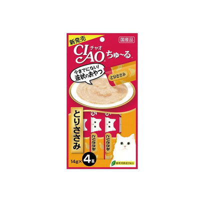 CIAO Churu Puree Chicken Fillet in Sasami Flavor Cat Wet Treats 4x14g