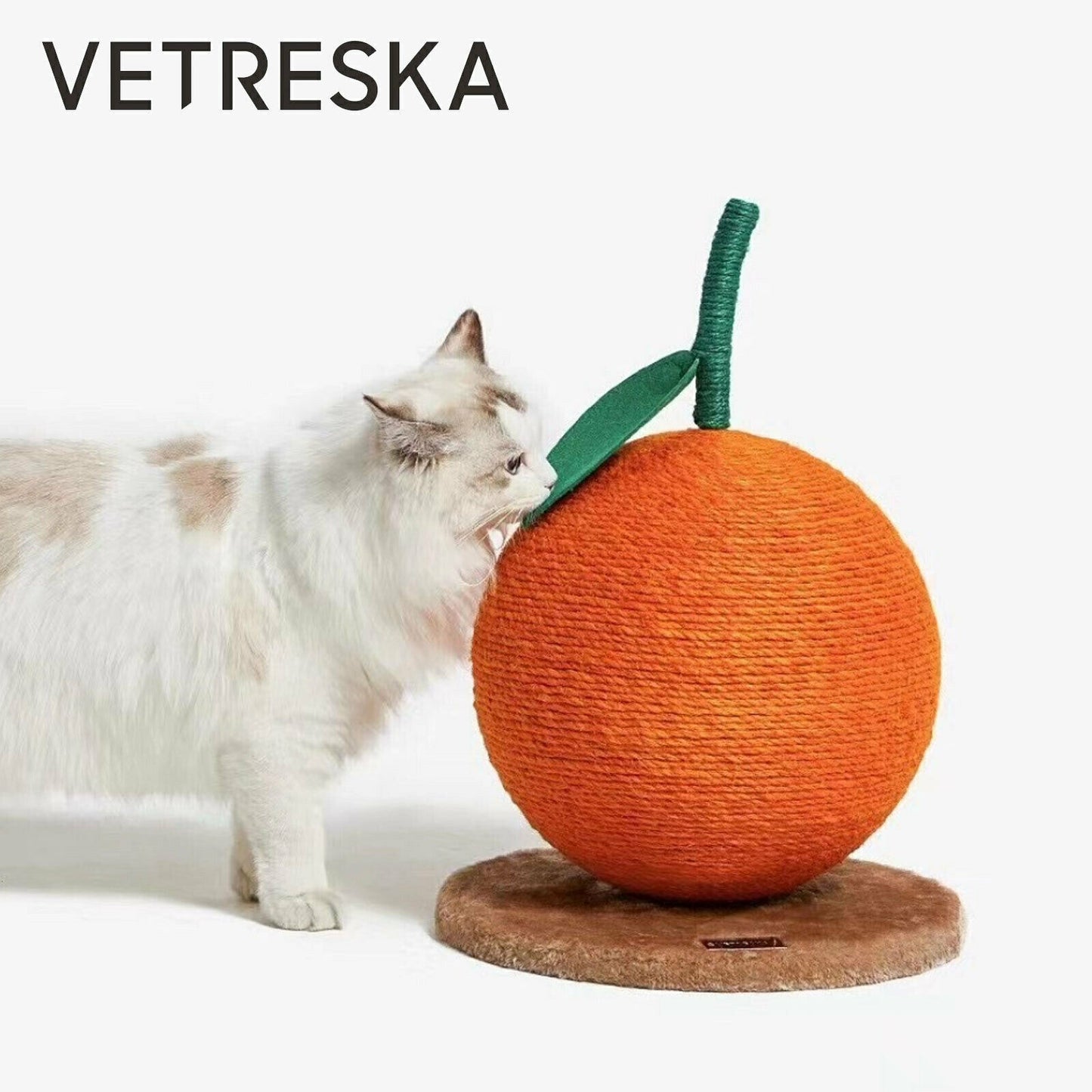 Vetreska Cat Kitten Scratcher Orange Tree Climbing Scratching Post Toy