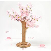 Vetreska Scratcher Cherry Blossom Tree Cat Kitten Sisal Climbing Scratching Post