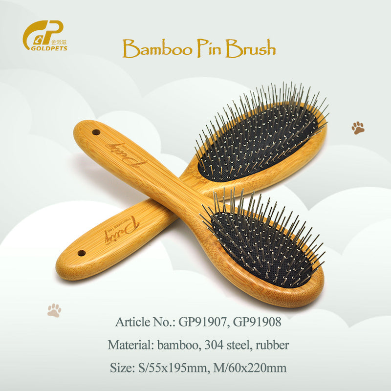 Air Cushion Bamboo Grooming Brush Pin Bristle Slicker Comb Pet Dog Cat