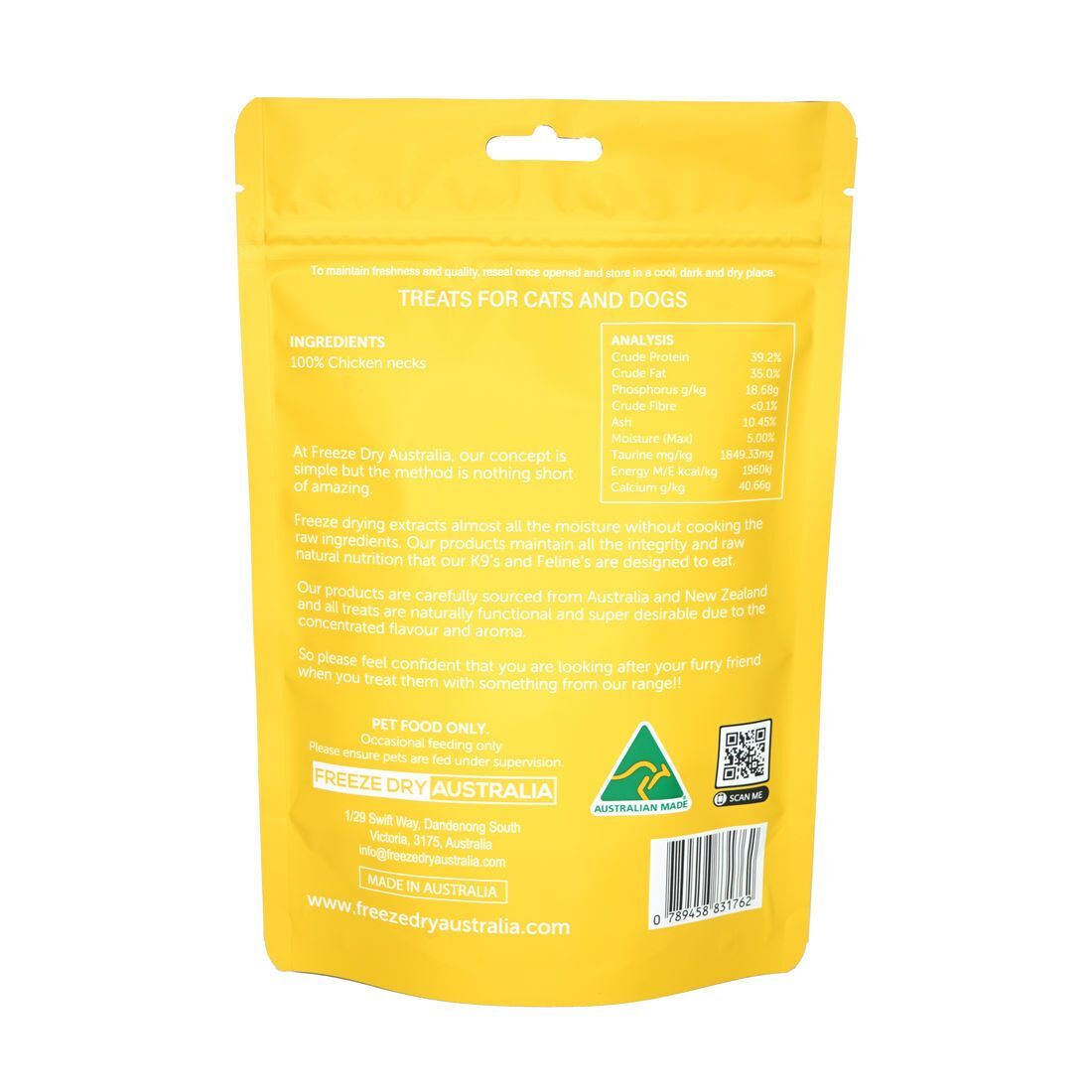 Freeze Dry Australia - Chicken Necks 100g