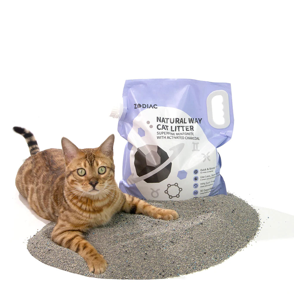 ZODIAC Natural Way Superfine Bentonite With Activated Charcoal Cat Litter 4.5Kg