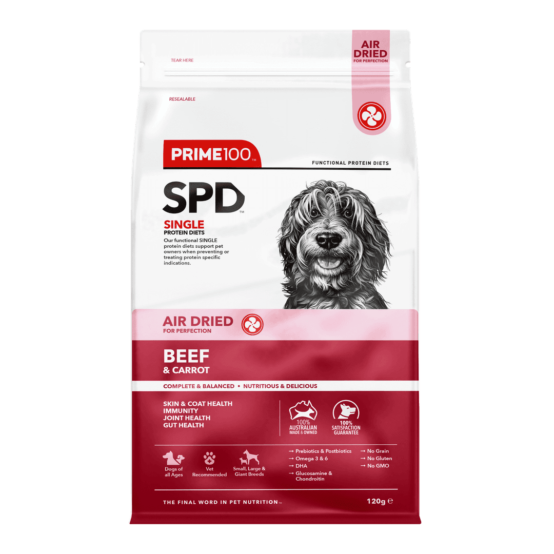 Prime100 SPD Air Dried Beef & Carrot Dry Dog Food