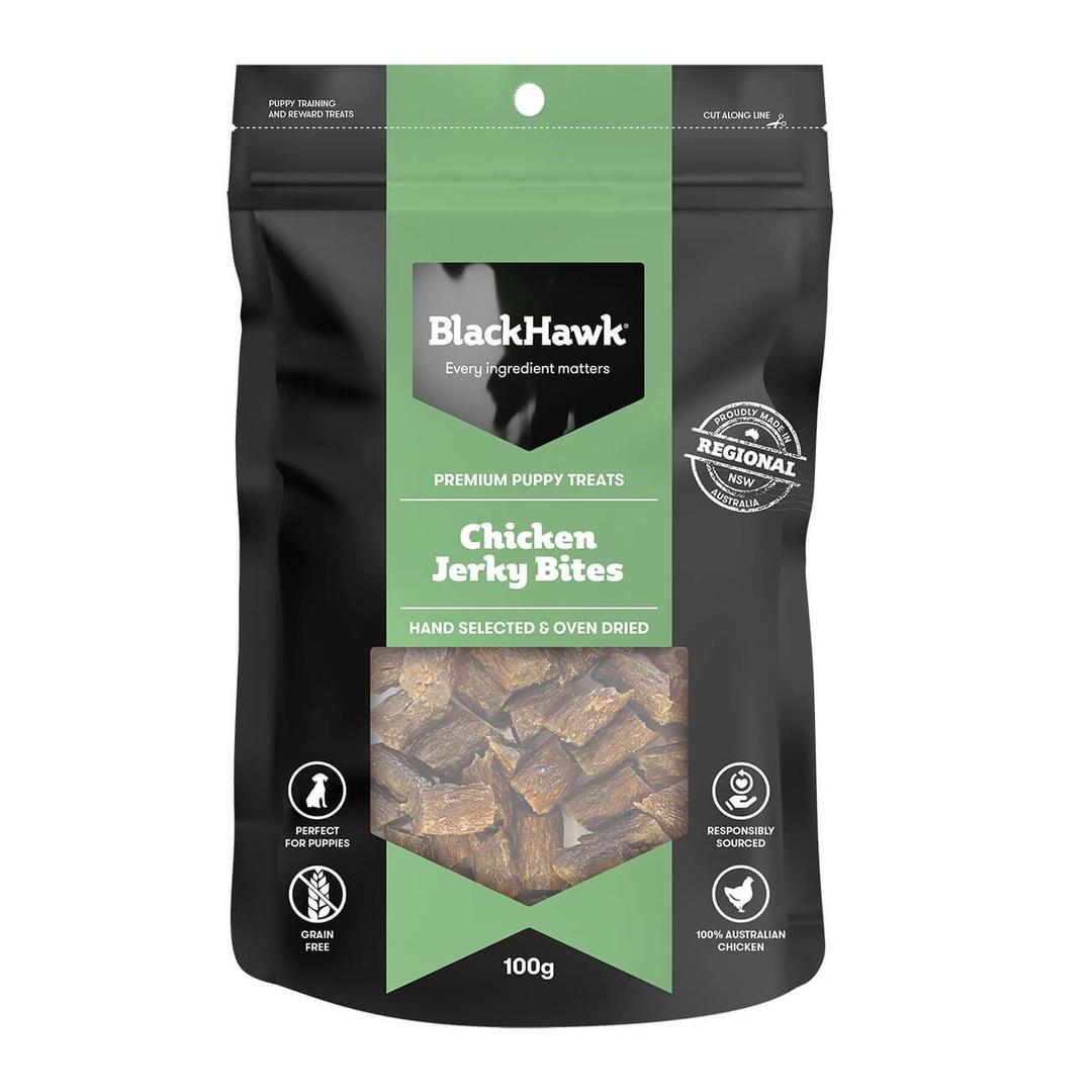 Black Hawk Chicken Jerky Bites Puppy Dog Treats 100G
