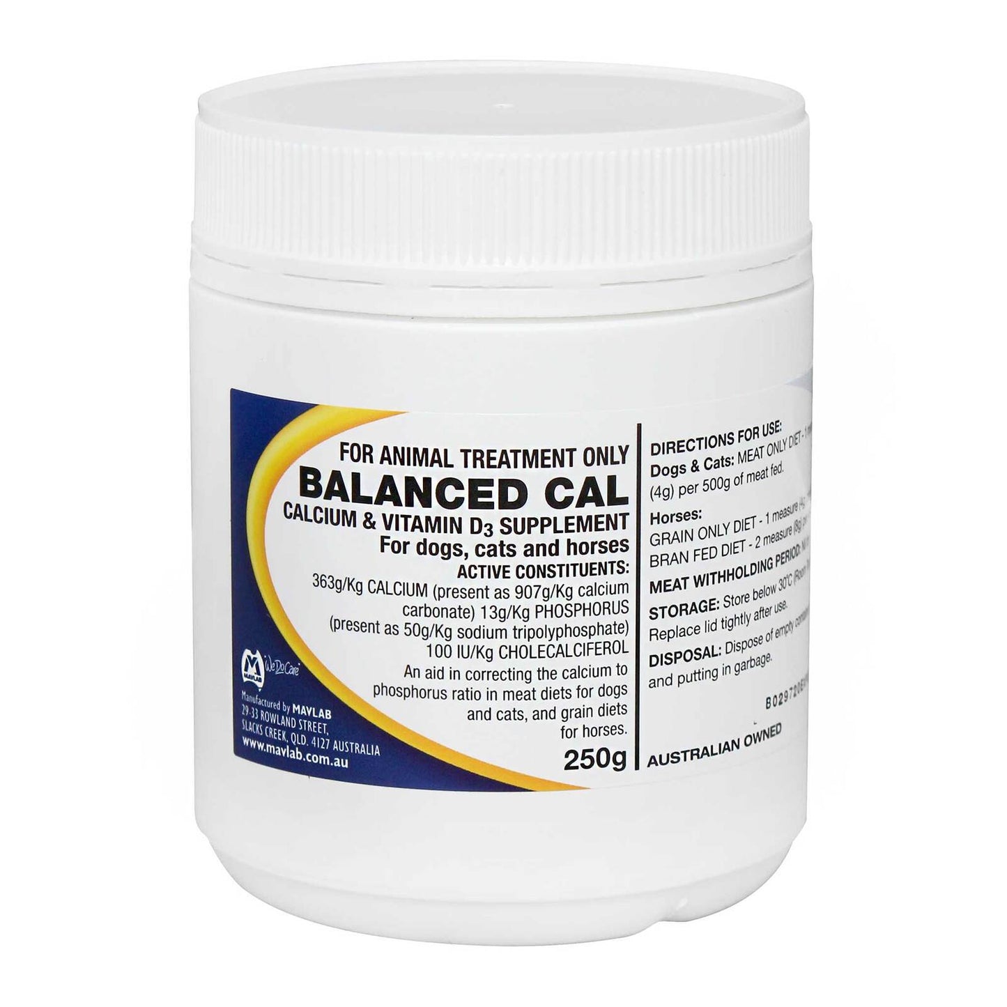 Balanced Cal Powder 250g Free postage Fidos