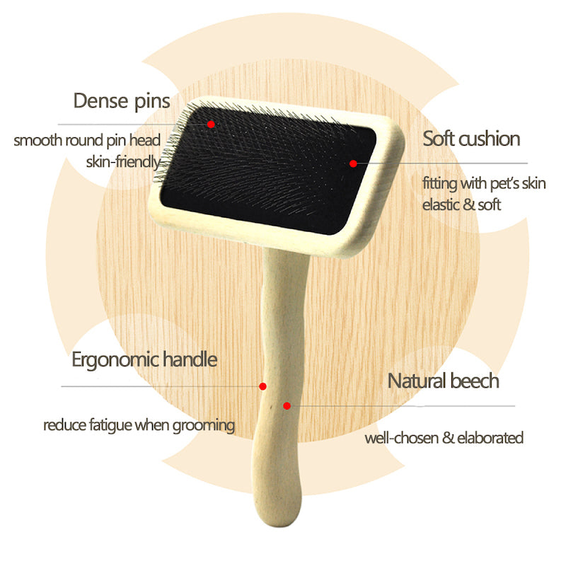 GOLDPETS Pet Cat Grooming Comb Beech slicker Brush