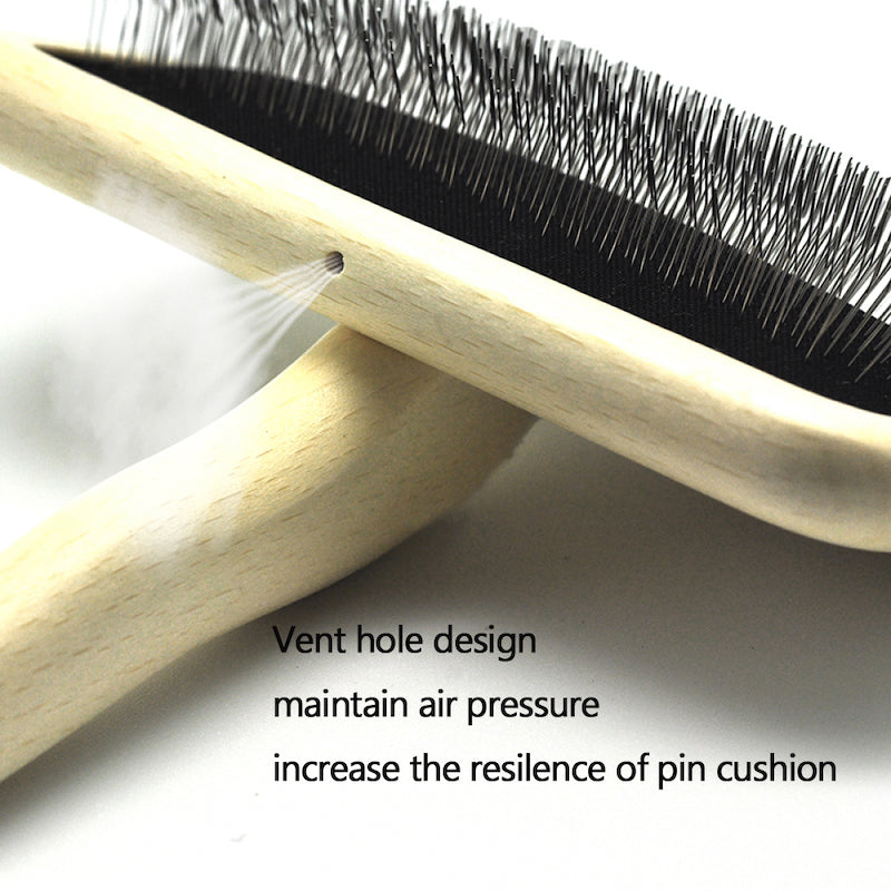 GOLDPETS Pet Cat Grooming Comb Beech slicker Brush