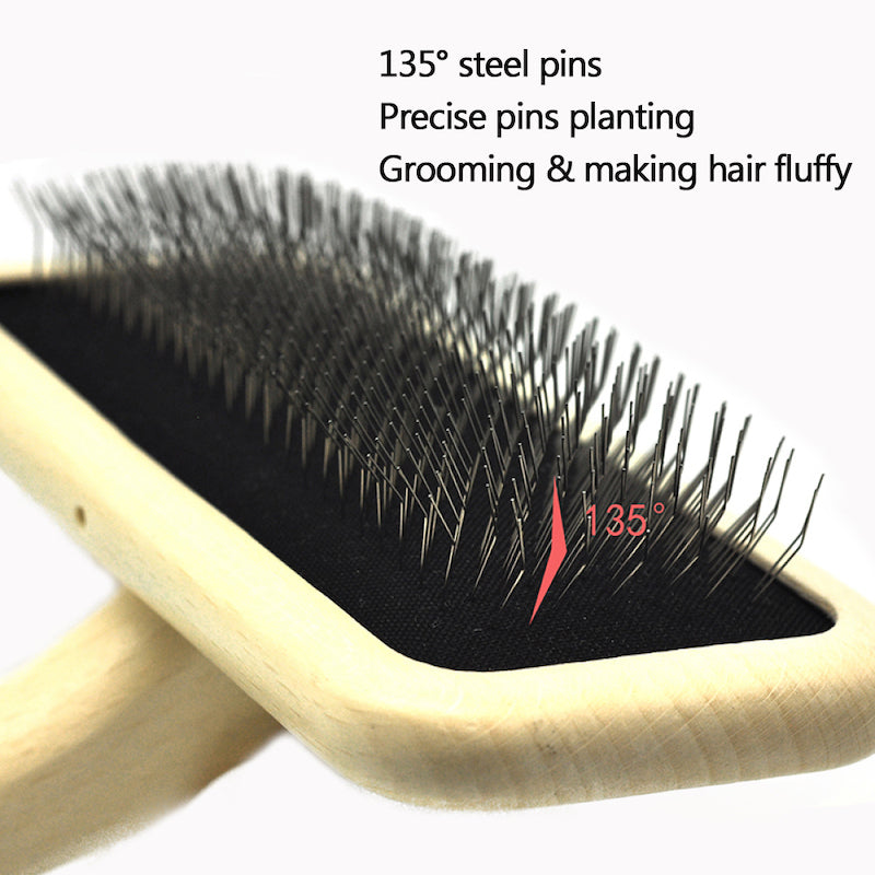 GOLDPETS Pet Cat Grooming Comb Beech slicker Brush