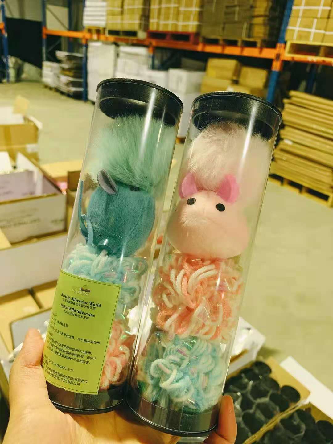 Asiasilvervine Cat Toys with Catnip Cylinder box C