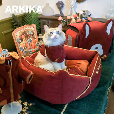 ARKIKA Pet Dog Cat Bed Deluxe Soft Cushion Warm Ca