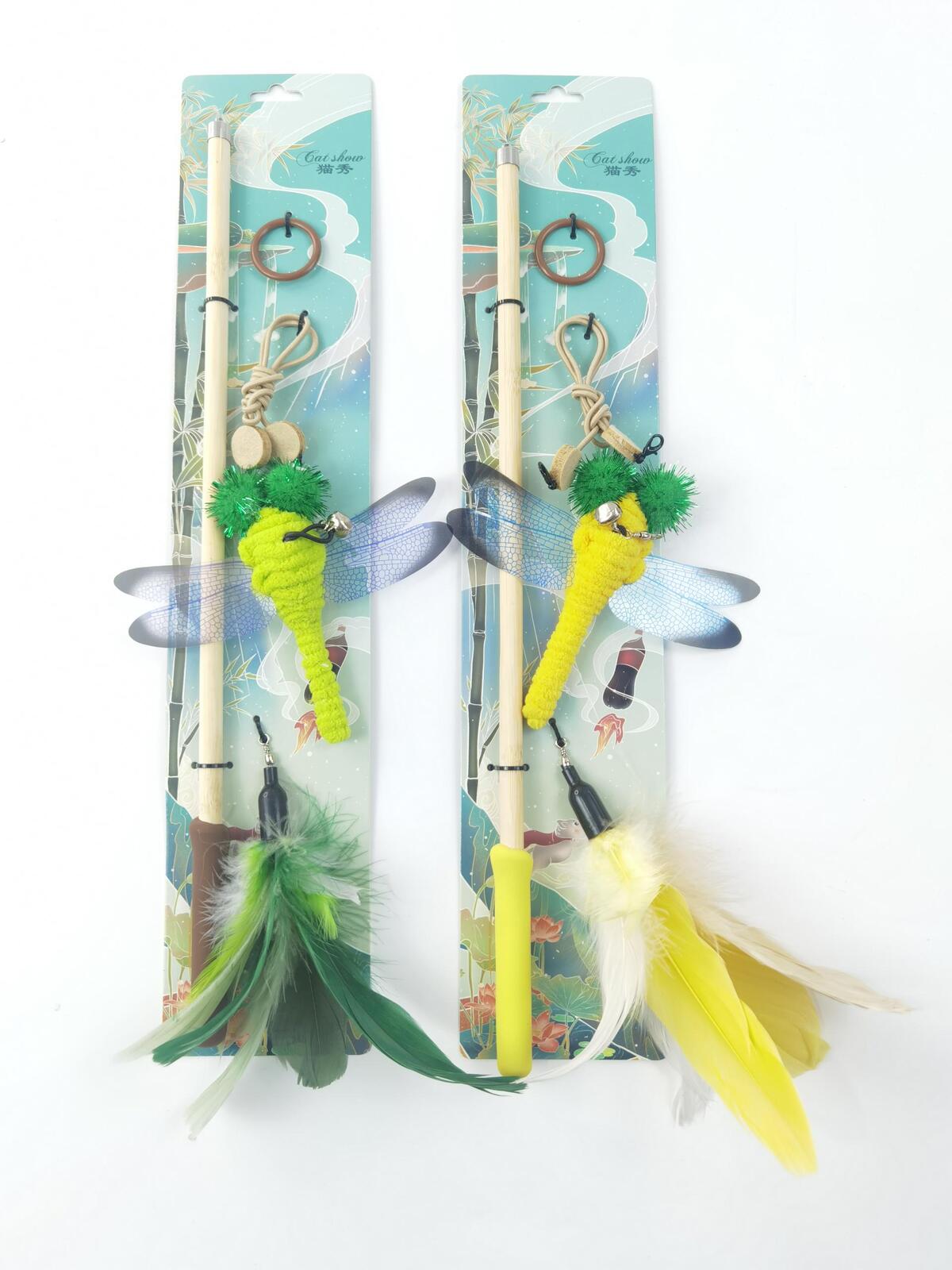 Cat Toy Feather Interactive Cat Stick Training,Kit