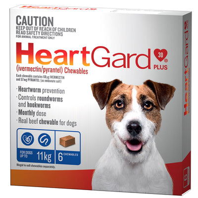 HeartGard Plus 0-11kg Dogs Wormer Treatment & Cont