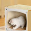 MewooFun Cat TV Box Bed Bedside Table with scratch